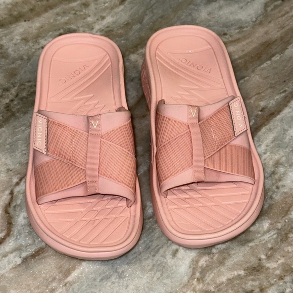 Women’s VIONIC Adjustable Recovery slide sandals- Rebound. Pink- Size 6 - Picture 3 of 7